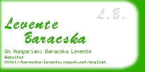 levente baracska business card